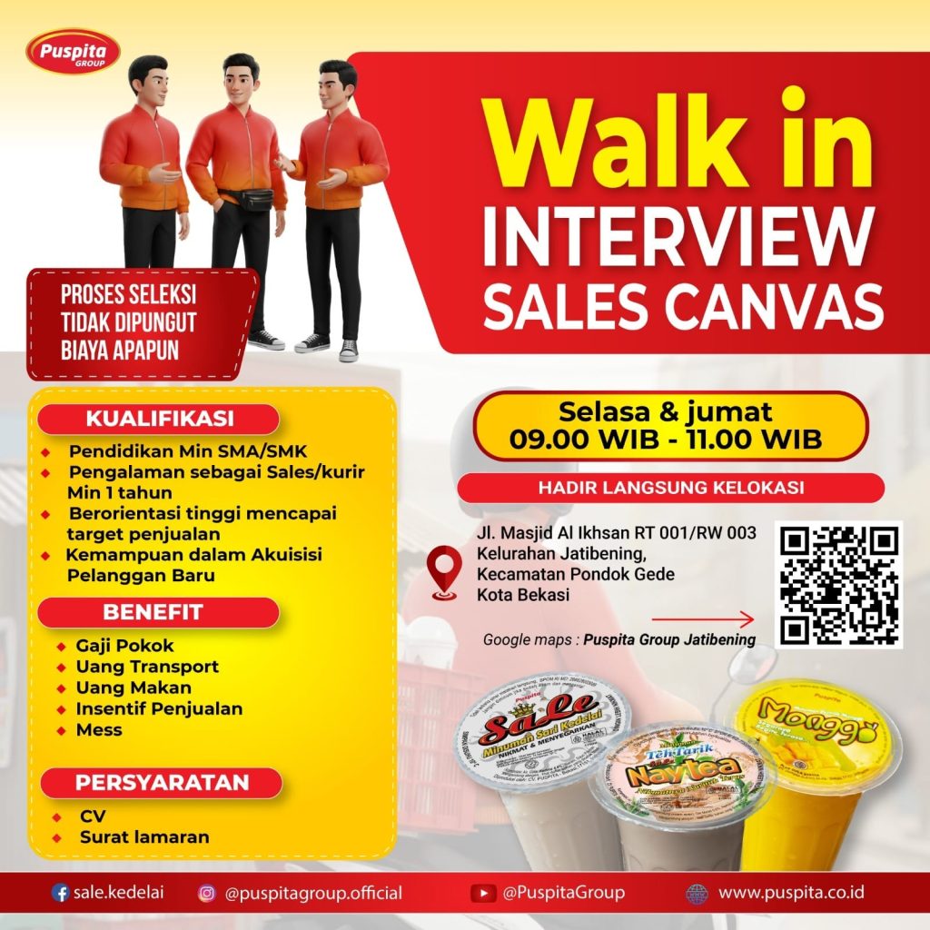 Lowongan kerja Sales Canvas